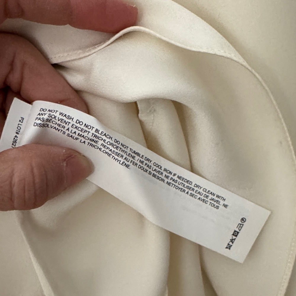 Theory 100% silk Ivory Women's Blouse - Picture 6 of 9